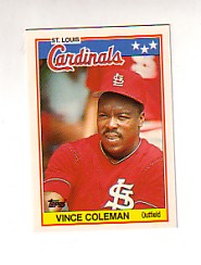 1988 Topps UK Minis Tiffany     016      Vince Coleman
